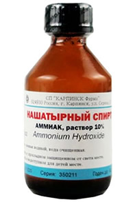 нашатырный спирт в аптечке
